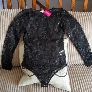 NWT.  sheer lace body suit Medium